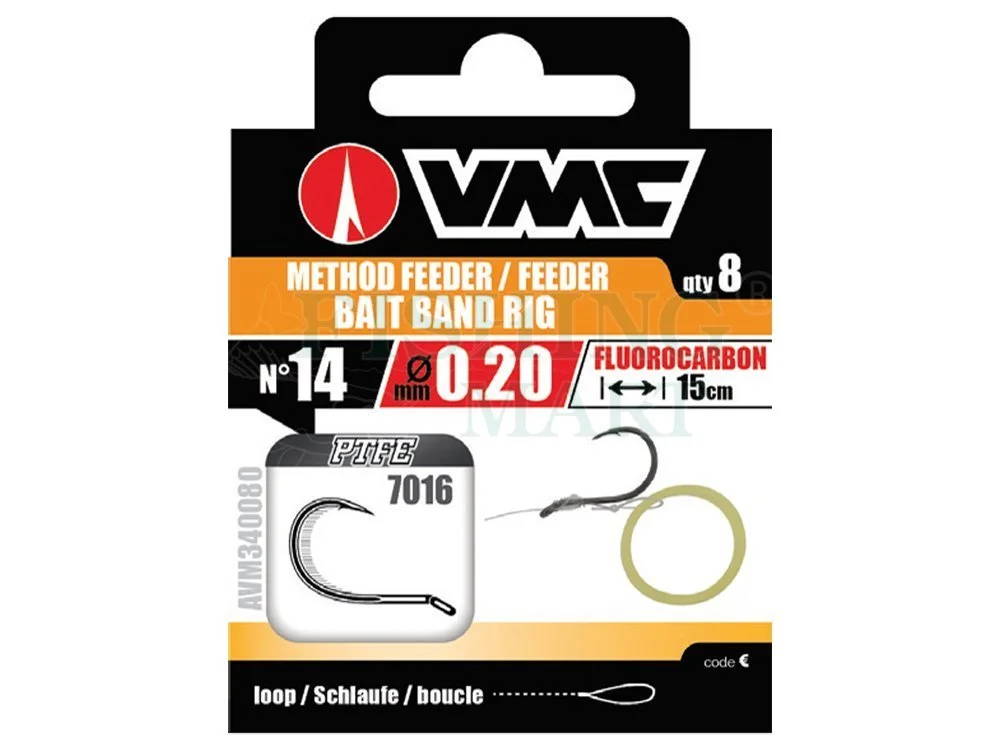 VMC Przypony Fluorocarbon Method Feeder Bait Band Rig 7016 3 VMC Przypony Fluorocarbon Method Feeder Bait Band Rig 7016